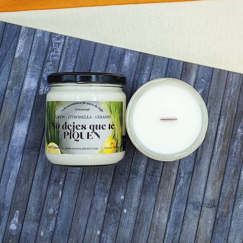 Vela tarro No dejes que te piquen - Limón, citronella y geranio - Imagen 3