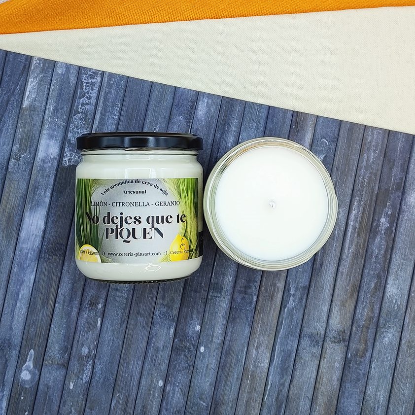 Vela tarro No dejes que te piquen - Limón, citronella y geranio - Imagen 4