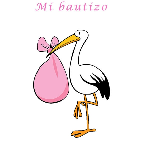 Vela de bautizo Cigüeña (40 x 3 cm) - Imagen 4