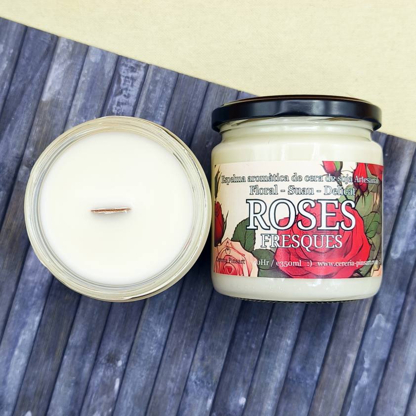 Espelma aromàtica en pot - Roses fresques - Imagen 2